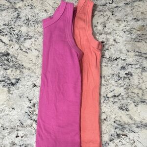 Wonder Nation Vibrant Pink and Coral Tank Tops